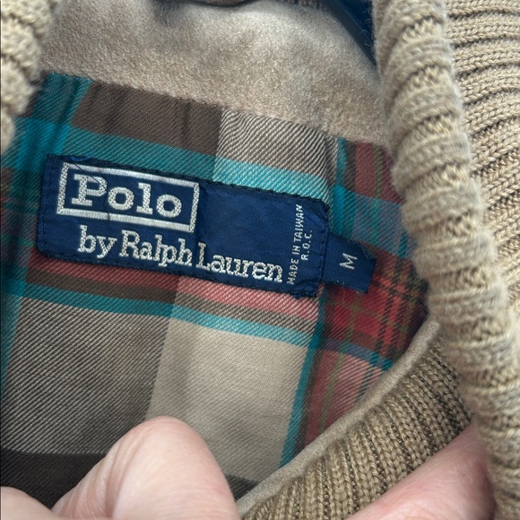 Polo Ralph Lauren Mens Suede Leather Vest Plaid Lined Puffer Down/Feather Fill S - Picture 2 of 10